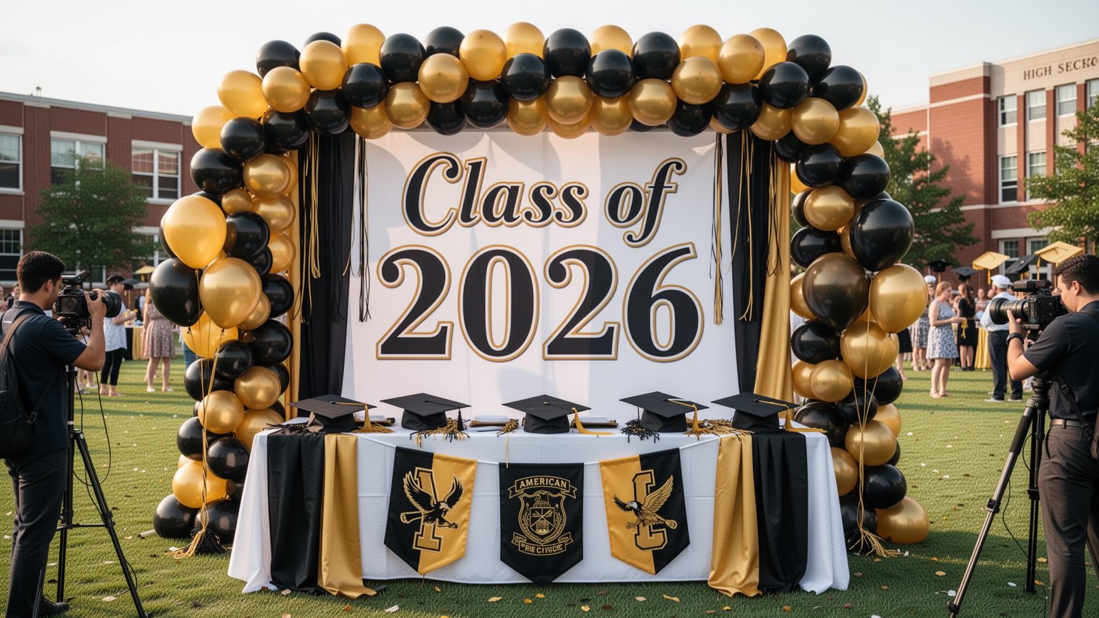 毕业季Class of 2026横幅背景布定制实拍